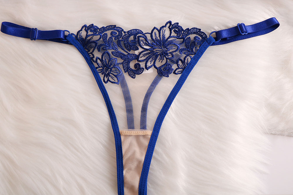 Ensemble de dessous sexy en dentelle transparente deux pièces Hello