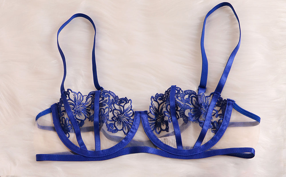 Ensemble de dessous sexy en dentelle transparente deux pièces Hello